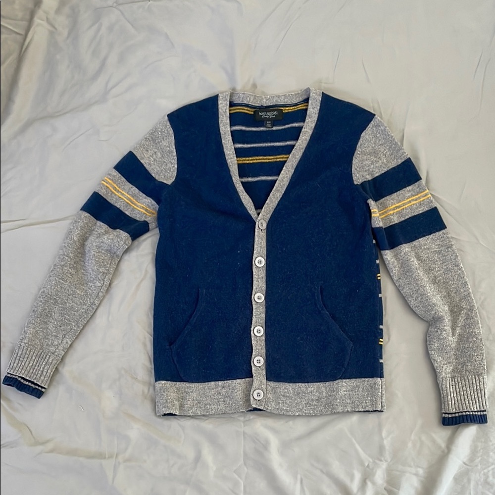 Forever 21 Blue and Gray Men's Cardigan Sweater